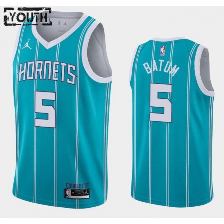 NBA Børn Trøje Charlotte Hornets Nicolas Batum 5 2020-21 Jordan Brand Icon Edition Swingman